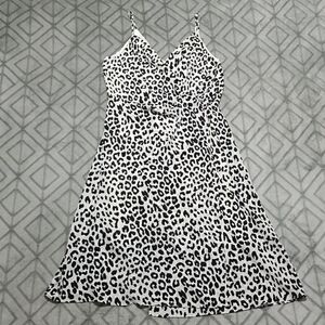 Express Cheetah Flowy Midi Dress